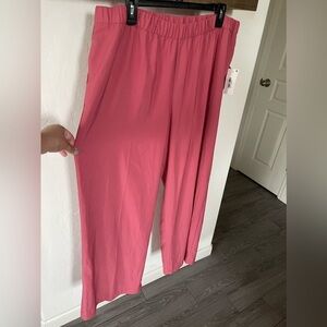 Worthington| Coral Wide Leg Pants, Pull On Style•••Size XL—Brand New! Beachy